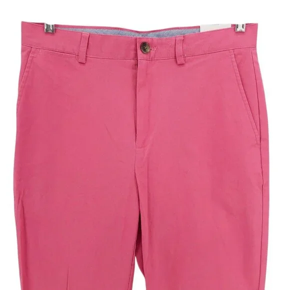 NWT BROOKS BROTHERS Pink Clark Chino Pant Cotton Blend Stretch 31x30